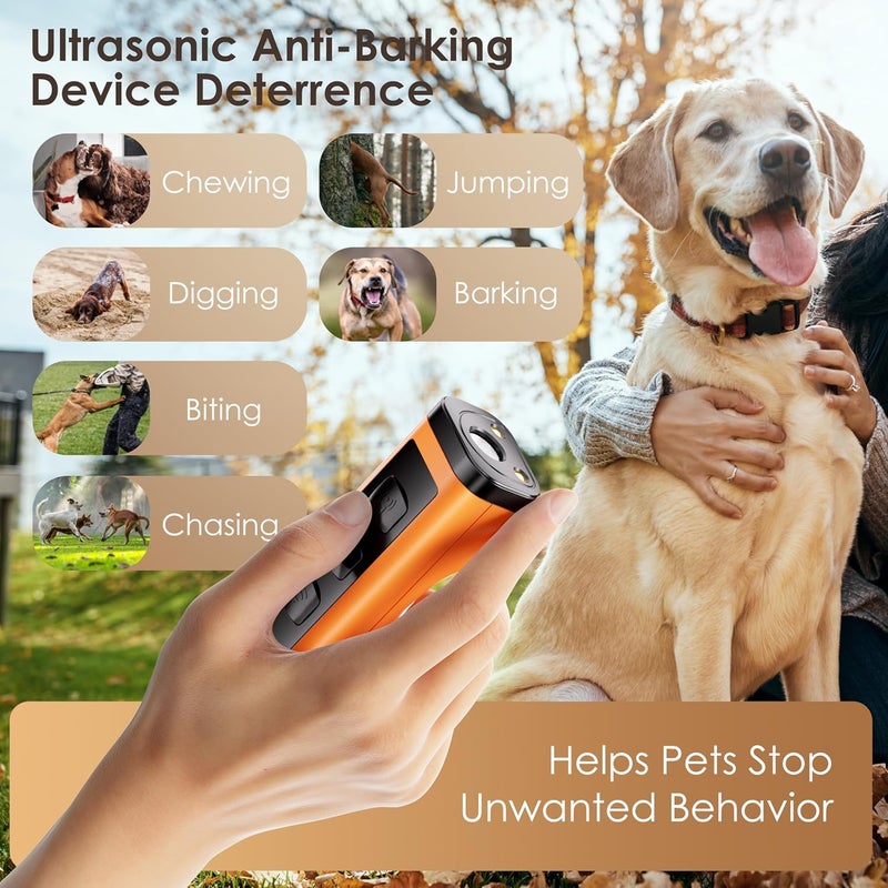 VUL Dog Bark Deterrent Devices 2 Pack,Anti Barking Device for Dogs(Own Or Neighbour'S Dog), Long Range Ultrasonic 50ft, Alternative to Painful Dog Training Collars and Bark Collars,Dogs Training - Image 4